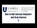 How to Register Add a Course and How to Drop a Course