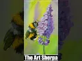 Bumblebee on lavender Acrylic painting ideas for beginners