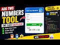 How to Create Add Two Numbers Tool One Click Calculator HTML CSS JavaScript
