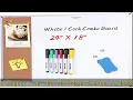 White Board Cork Bulletin Board 24 X 18 Combination Dry Erase Board Cork Board Vision Boar