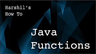 1 7 Java Functions