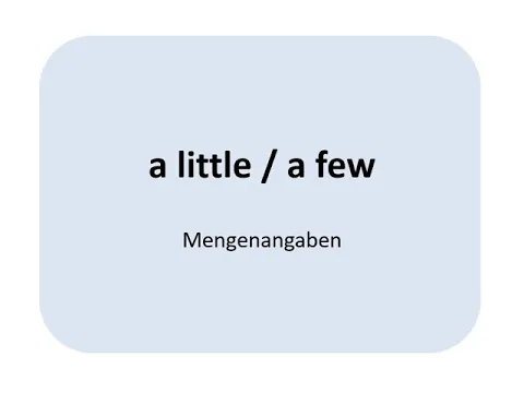 Download MP3 a little und a few - Englisch Klasse 5