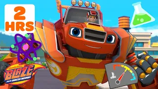 blaze uses science on power tires stem rescues and more blaze and the monster machines