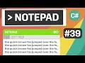 Learn C - Notepad Clone