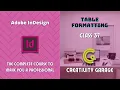 Adobe InDesign Course - Class 37 Table Formatting
