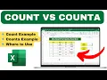 COUNT vs COUNTA in Excel Explained with Easy Example