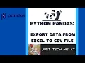 Export Data from Excel to CSV File Using Python Pandas