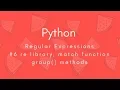 Regular Expressions 2018 re match group methods Python Tharun Shiv Being A Pro