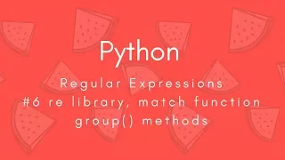 Regular Expressions 2018 re match group methods Python Tharun Shiv Being A Pro
