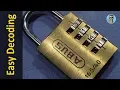 picking 115 ABUS 4-wheel combination lock decoded false gates - reliable simple quick