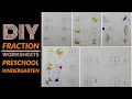 DIY Fractions worksheets for kindergarten Worksheets for LKG UKG and Nursery kids