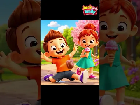 My Ice Cream Fell Song 1 | Jack & Emily | Videogyan Telugu #kidssongs #shorts
