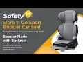 Store n Go Sport Booster Car Seat - With Backrest Installation Guide Safety 1st