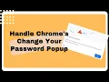 How to handle Chrome s change password popup in Selenium Chrome profile preferences