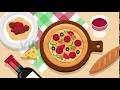 Italian Pizza Food Scene Stock Animation MOV GIF