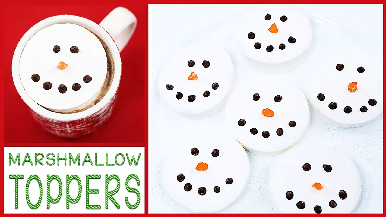 DIY HOLIDAY MARSHMALLOW DRINK TOPPERS