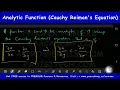 Analytic Function Using Cauchy Reimann Equation Ex1 How to Check if a Function is Analytic or Not