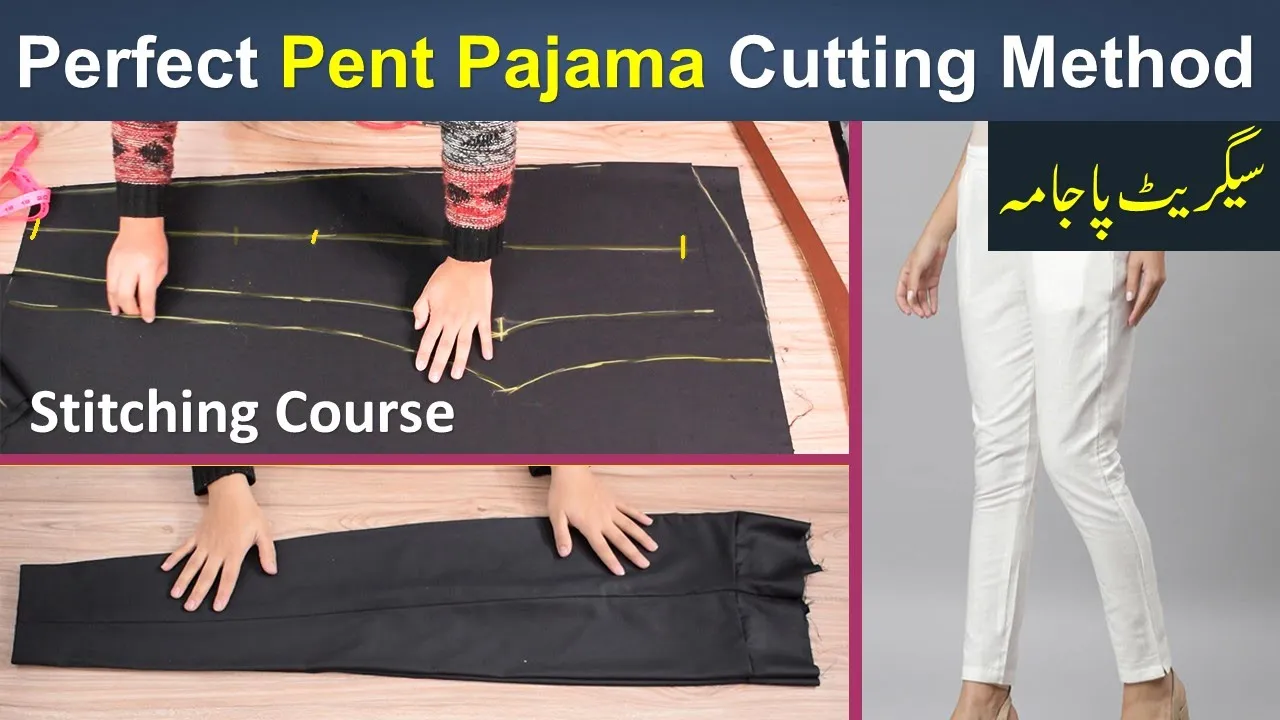 Perfect Trouser cutting and Stitching method || Pent pajama cutting || Cigarette pent jama cutting