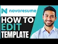 How To EDIT Novoresume Template QUICK EASY
