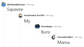 More Reddit writing Pickup Lines one word at a time