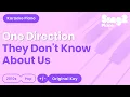 Download Lagu One Direction - They Don't Know About Us (Piano Karaoke)