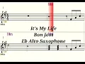 Download Lagu Its My Life - Eb Alto Saxophone - Play Along - Sheet Music - Backing Track