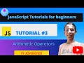 Javascript tutorial Arithmetic operators in javascript codeandman