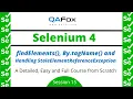 findElements Handling StaleElementReferenceException and tagName Selenium 4 - Session 15