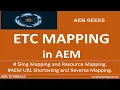 AEM Tutorial ETC Mapping in AEM