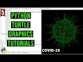 Draw Covid-19 with Python Turtle PYTHON TURTLE GRAPHICS TUTORIAL Designs in python turtle