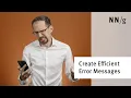 Create Efficient Error Messages
