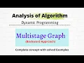 Multistage Graph using Dynamic Programming - Backward Approach Design and Analysis of Algorithm