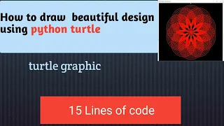 Draw beautiful design using python turtle mandala art using python python tutorial