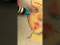 Coloring with crayons