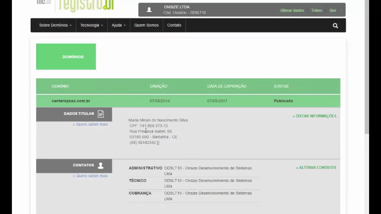 Transferencia ID Técnico Registro BR
