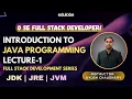 Java Tutorial for Beginners Lecture 1 Introduction to Java JDK JRE JVM Explained