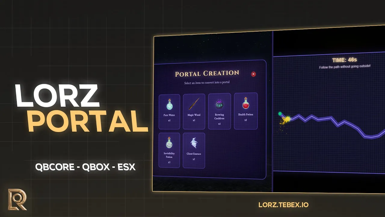 🌀 FiveM Portal System | LORZ | ⚡ Dynamic Teleport Portals