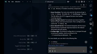 GitHub Copilot Demo Exploring an existing project using workspace