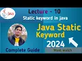 Java Tutorial Static Keyword in Java Core Java