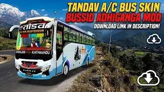 tandav a c bus livery for bussid adhiganga mod bussid skin 2026 nepali bus mod gameplay