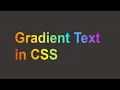How to add Gradient Color to Text in CSS