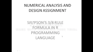 simpson s rule in R programming language