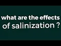 what are the effects of salinization