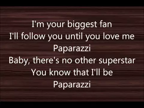 Download MP3 Lyrics to Paparazzi by Greyson Chance