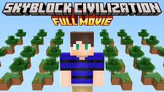 Minecraft but I survive in SKYBLOCK CIVILIZATION FULL MOVIE