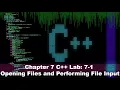 Principles of Programming Chapter 7 C Lab 7-1 Opening Files and Performing File Input