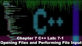 Principles of Programming Chapter 7 C Lab 7-1 Opening Files and Performing File Input