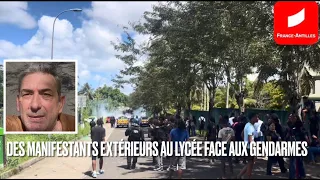[GUADELOUPE] Mobilisation lycéenne à Charles Coeffin : Des manifestants extérieurs affrontent les ge