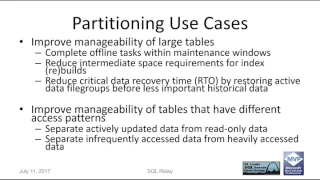 SQL Server Partitioning Strategies