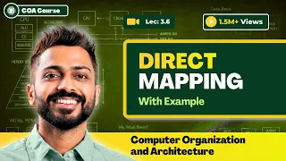 L-3 6 Direct Mapping with Example in Hindi Cache Mapping Computer Organisation and Architecture
